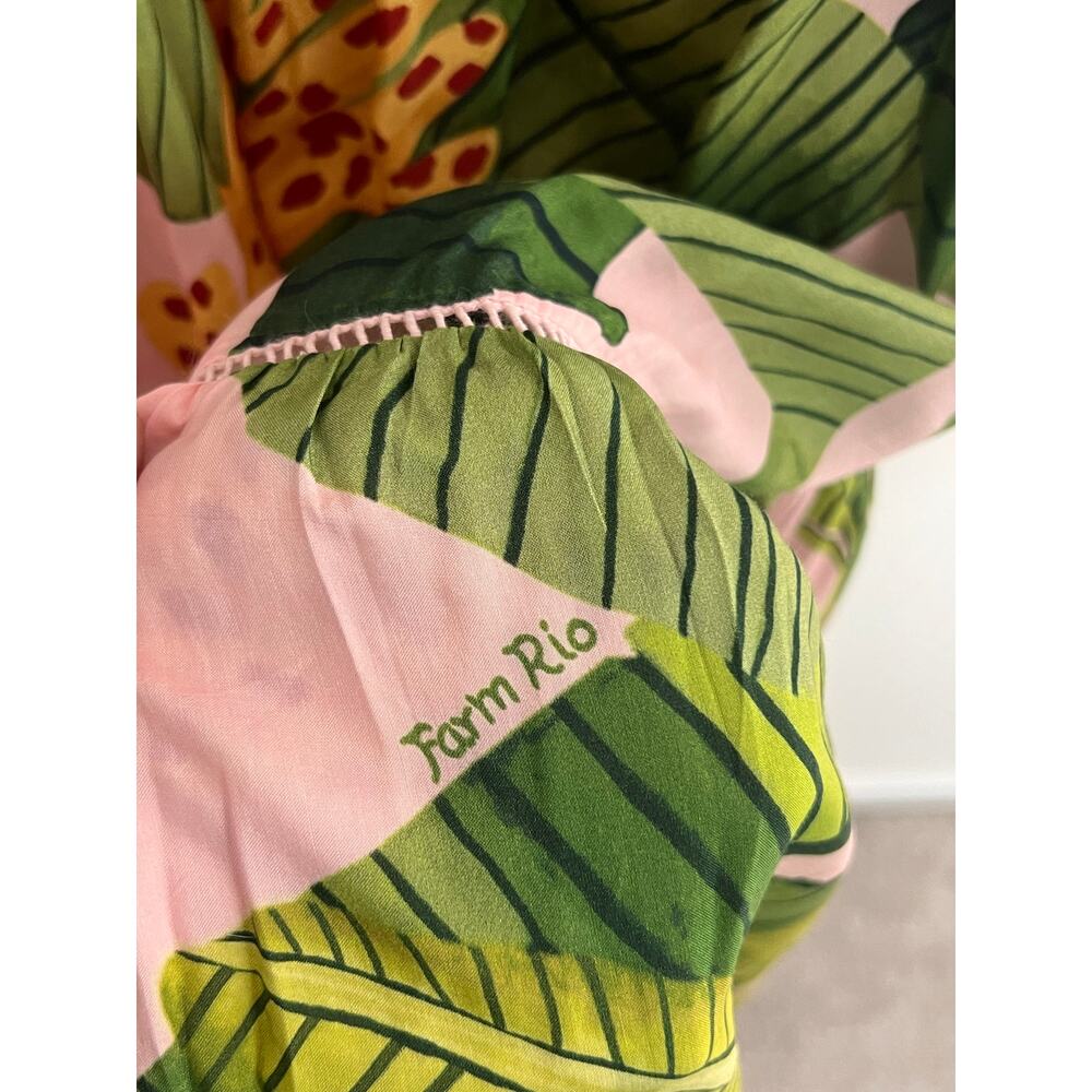FARM Rio Tropical Print Maxi Dress - Pink and Green - Picture 7 of 15